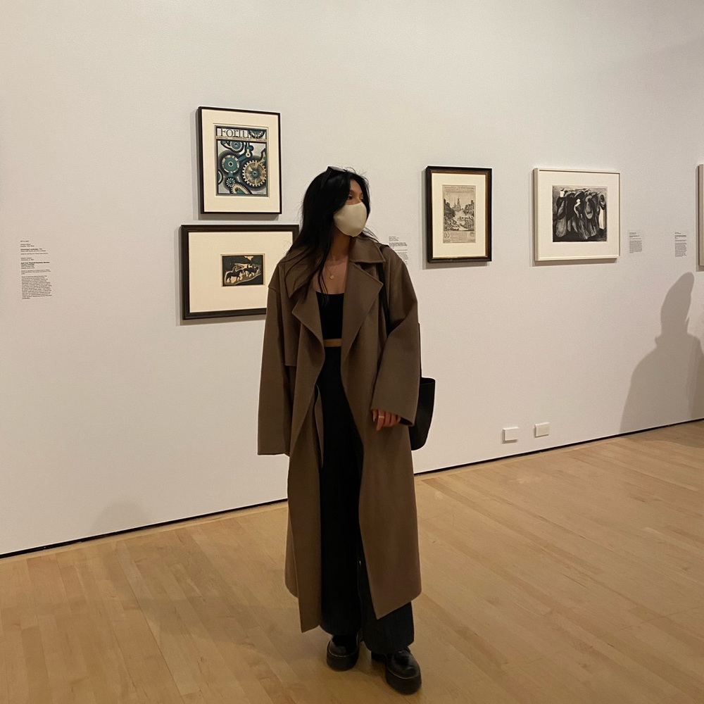 Oak + Fort wool blended coat